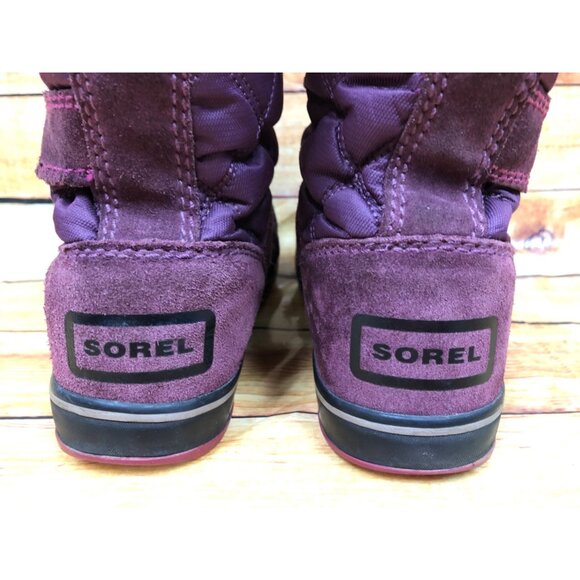 Sorel Glacy Vino Snow Winter Fleece Lined Waterproof Boots Womens 6.5 (t6n) - Picture 9 of 10